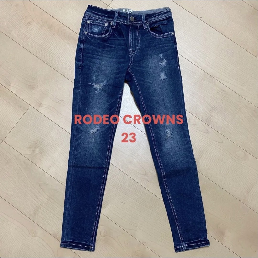RODEO CROWNS(ロデオクラウンズ)のRODEO CROWNS♡R + evolution クラッシュデニム レディースのパンツ(デニム/ジーンズ)の商品写真