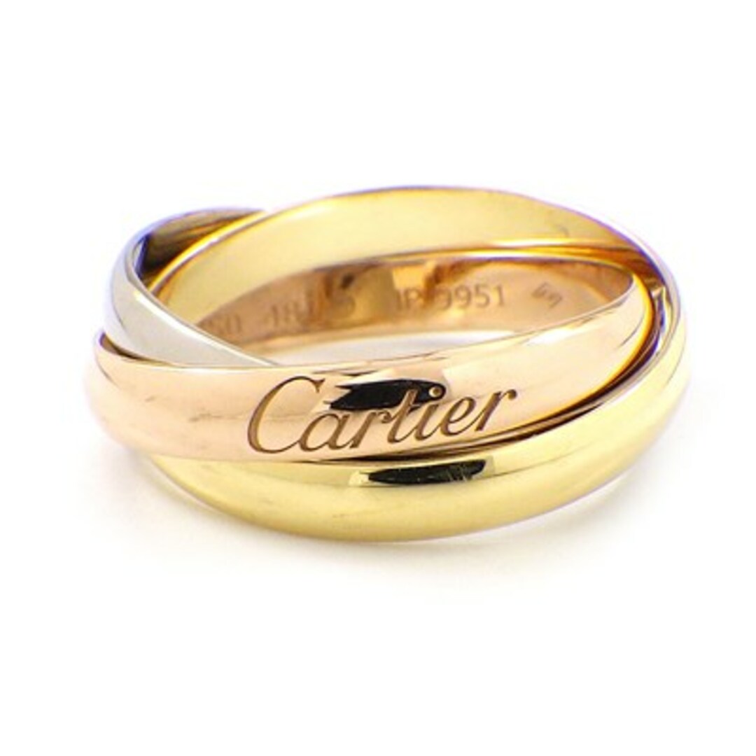 Cartier(カルティエ)のカルティエ Cartier リング トリニティ スリーカラー K18PG K18WG K18YG 8.5号 / #48 【中古】 レディースのアクセサリー(リング(指輪))の商品写真