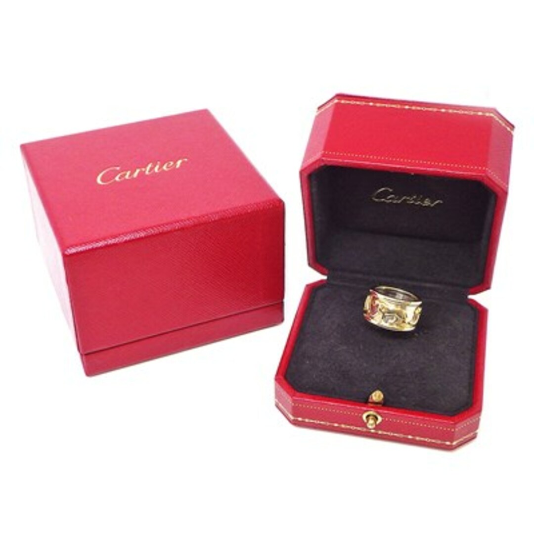 Cartier(カルティエ)のカルティエ Cartier リング マハンゴ パンサーモチーフ K18YG K18WG 8.5号 / #50 【中古】 レディースのアクセサリー(リング(指輪))の商品写真
