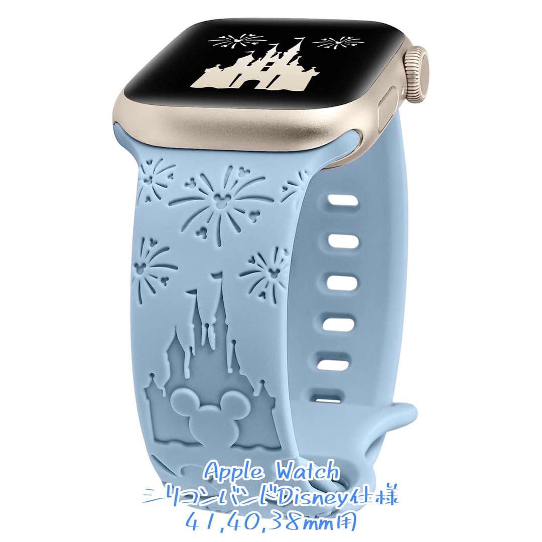 Apple Watchバンド　Disney仕様　ライトブルー&ライトピンク レディースのファッション小物(腕時計)の商品写真