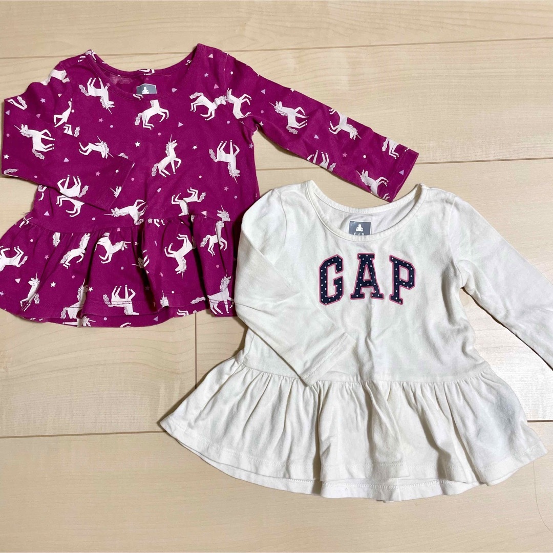 babyGAP(ベビーギャップ)のBaby gap トップス ロンT セット long sleeve girls キッズ/ベビー/マタニティのベビー服(~85cm)(シャツ/カットソー)の商品写真