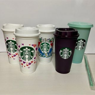 スターバックス(Starbucks)の【新品未使用】Starbucks カラーチェンジング リユーザブルカップ 5点☆(グラス/カップ)