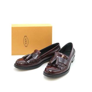 TOD'S - TOD'S トッズ レザータッセルローファー ボルドー 37の通販 by ...