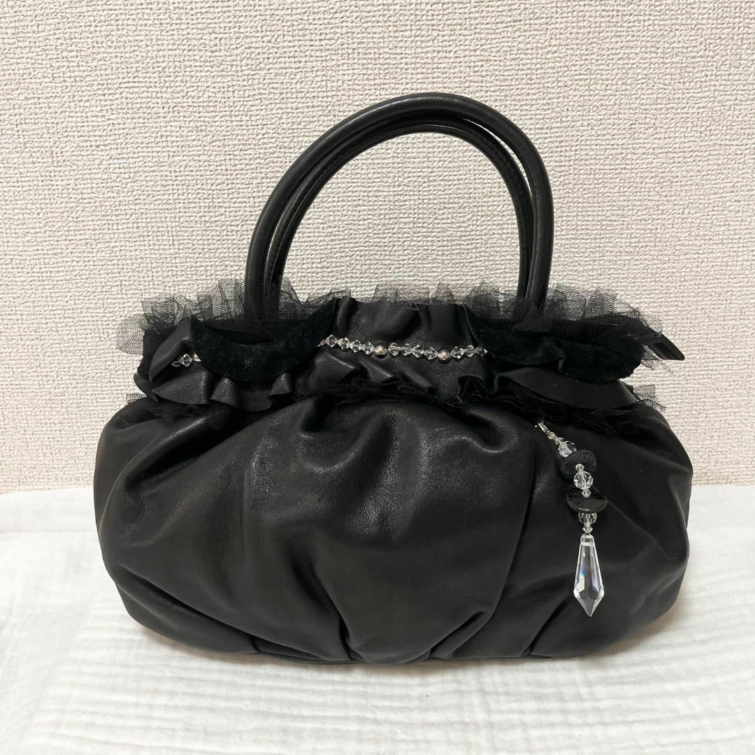 美品✨SAVOY/サボイハンドバッグトートバッグブラック黒