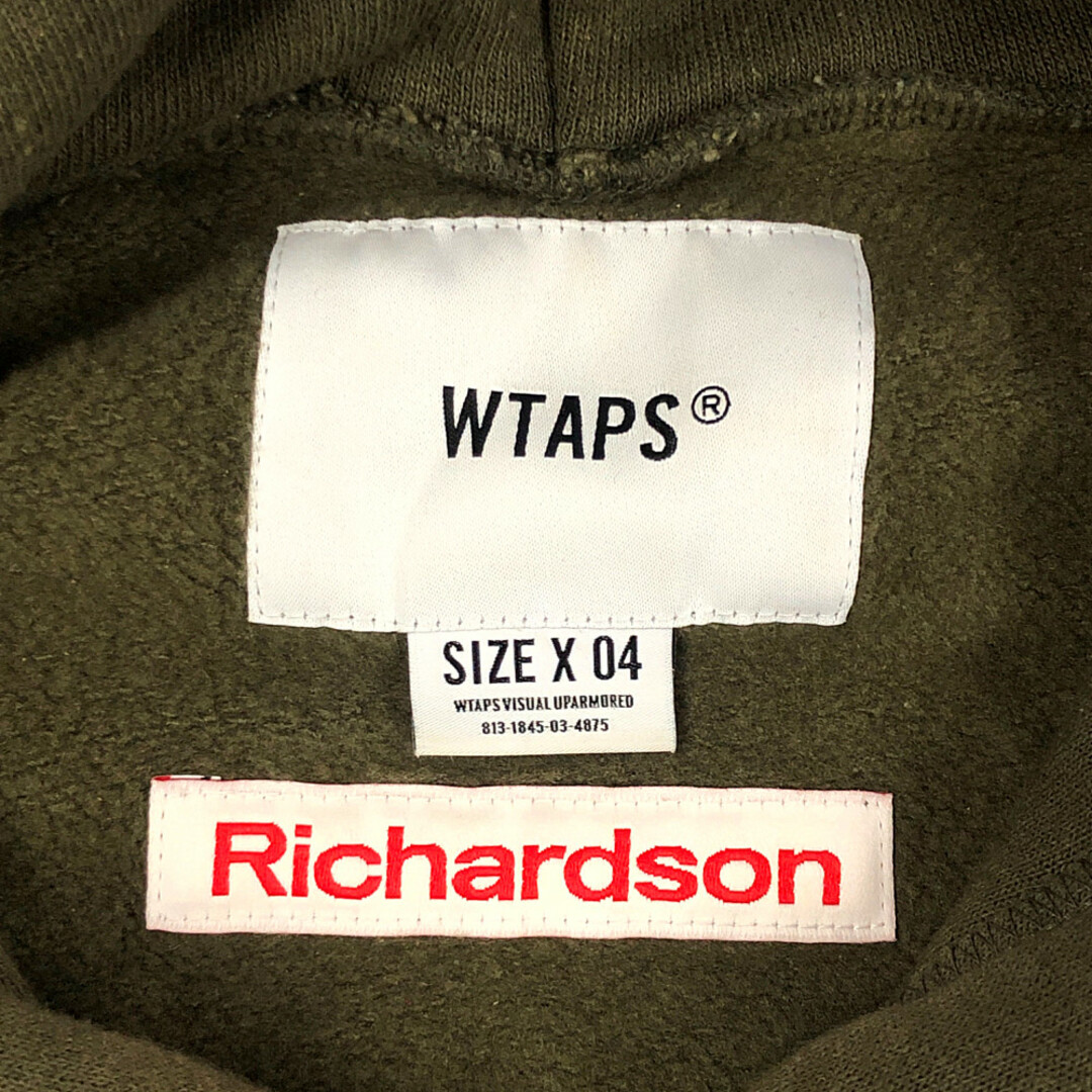 WTAPS ダブルタップス 20AW BIZZ HOODED/COPO RICHARDSON リチャードソン スウェットパーカー カーキ サイズ4 正規品 / 25211B