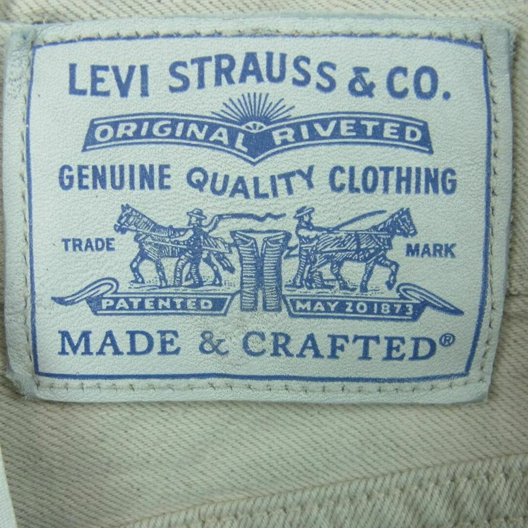 Levi's リーバイス 75645-0029 MADE＆CRAFTED カラム ジーンズ ストレート デニム パンツ オフホワイト系 27【美品】