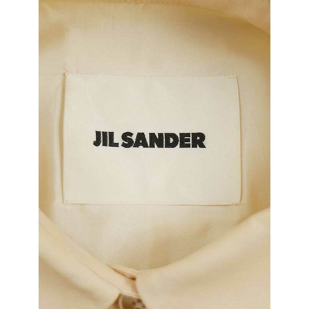 JIL SANDER ジルサンダー 21SS フラワー刺繍袖切替リネンシャツ ピンク ...