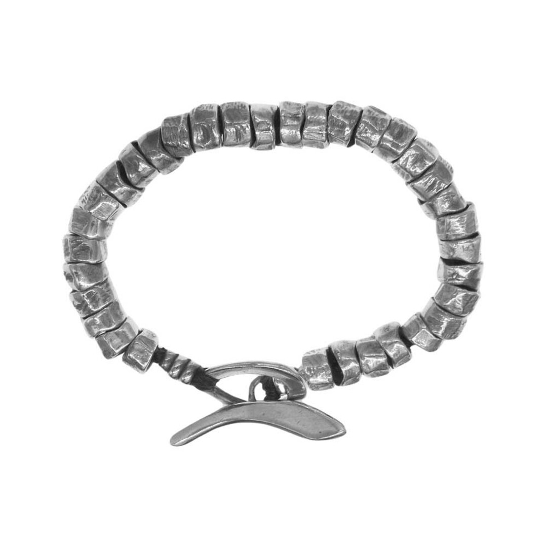 JILL PLATNER ジルプラットナー ブレスレット Abacus Bracelet アバクス 槌目加工 スターリングシルバービーズ ブレスレット シルバー系【中古】 メンズのアクセサリー(ブレスレット)の商品写真