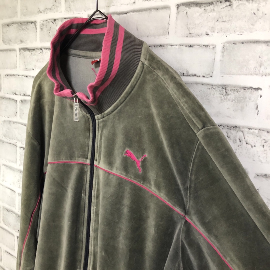 【良色】PUMA　ベロア　トラックジャケット　ジャージ　vintage