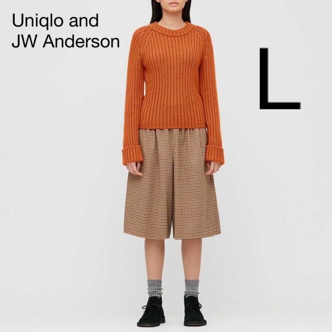 UNIQLO(ユニクロ)の【未使用】UNIQLO JWA クロップドクルーネックセーター（オレンジ） レディースのトップス(ニット/セーター)の商品写真