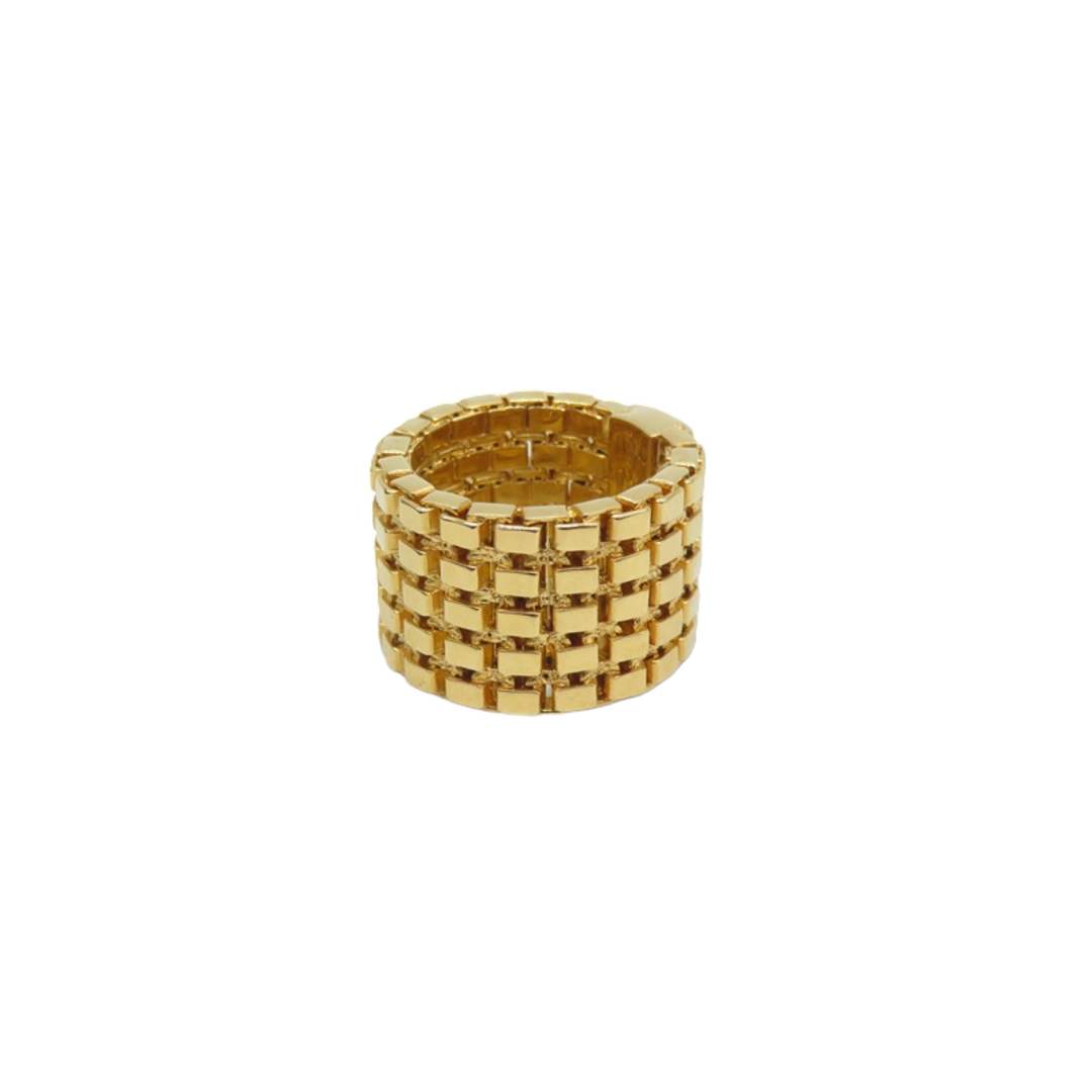 BURBERRY(バーバリー)のBURBERRY Gold-Palted Chain-Link Ring メンズのアクセサリー(リング(指輪))の商品写真