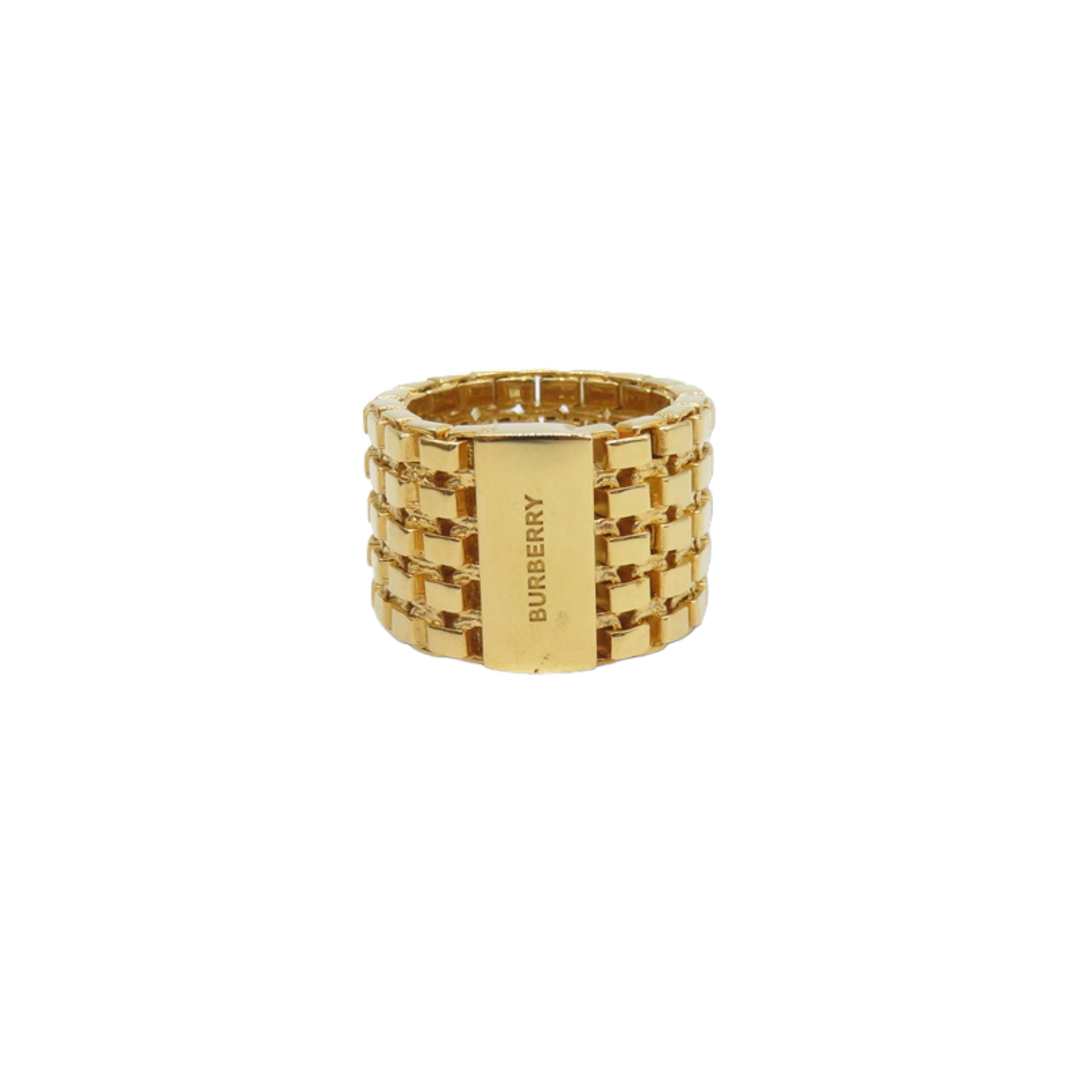 BURBERRY(バーバリー)のBURBERRY Gold-Palted Chain-Link Ring メンズのアクセサリー(リング(指輪))の商品写真