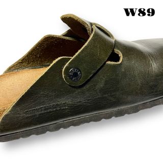 希少品！ BIRKENSTOCK ボストン レザー サンダル オリーブ グリーン