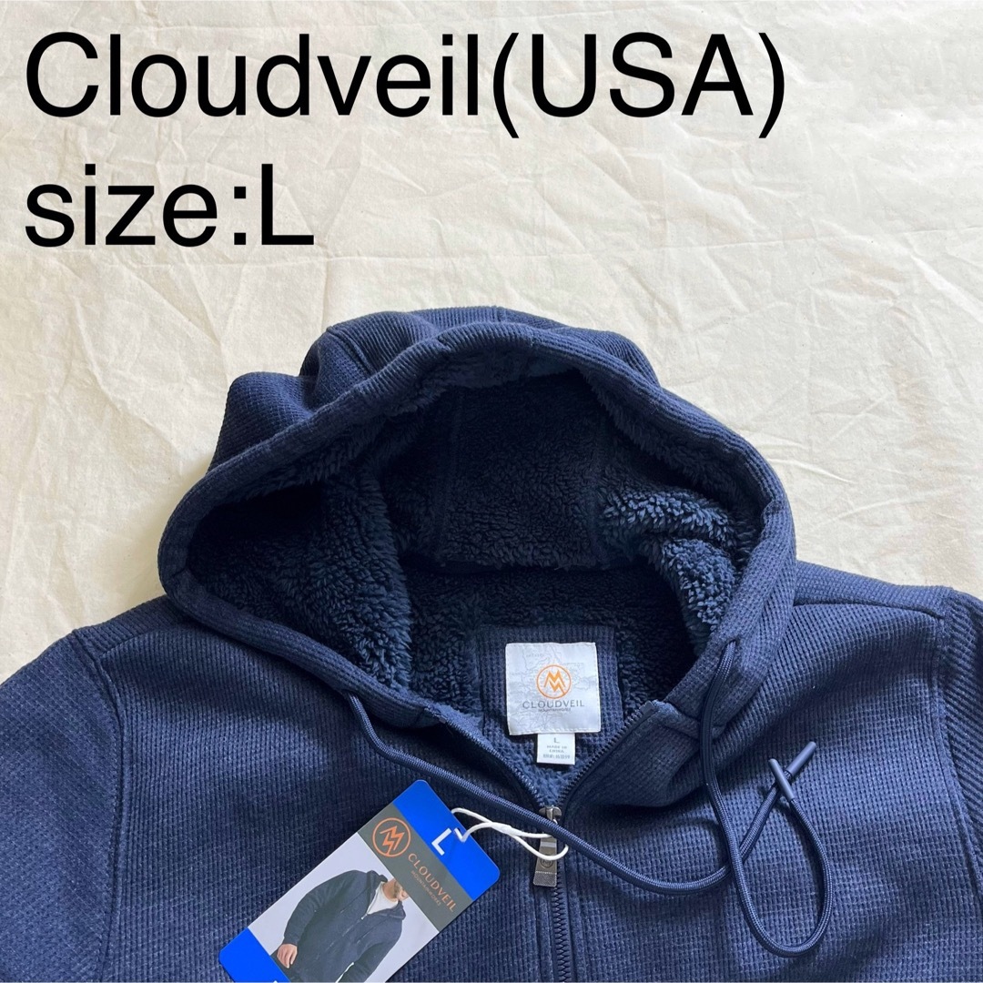 CLOUDVEIL  スウェット トレーナー フルジップ レディース ボルドーS