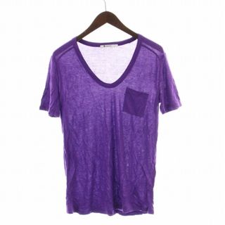 アレキサンダーワン(Alexander Wang)のALEXANDER WANG Tシャツ カットソー 半袖 ポケット XS 紫(Tシャツ/カットソー(半袖/袖なし))