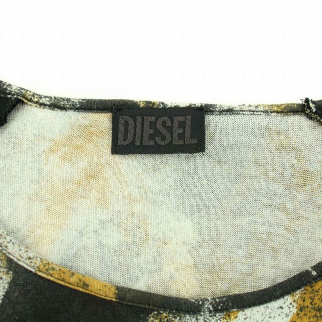 ディーゼル DIESEL カットソー チュニック 総柄 長袖 M 茶