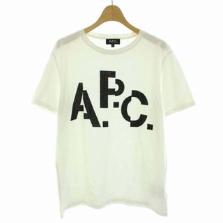 アーペーセー(A.P.C)のA.P.C. Tシャツ カットソー ロゴ プリント クルーネック 半袖 S 白(Tシャツ(半袖/袖なし))