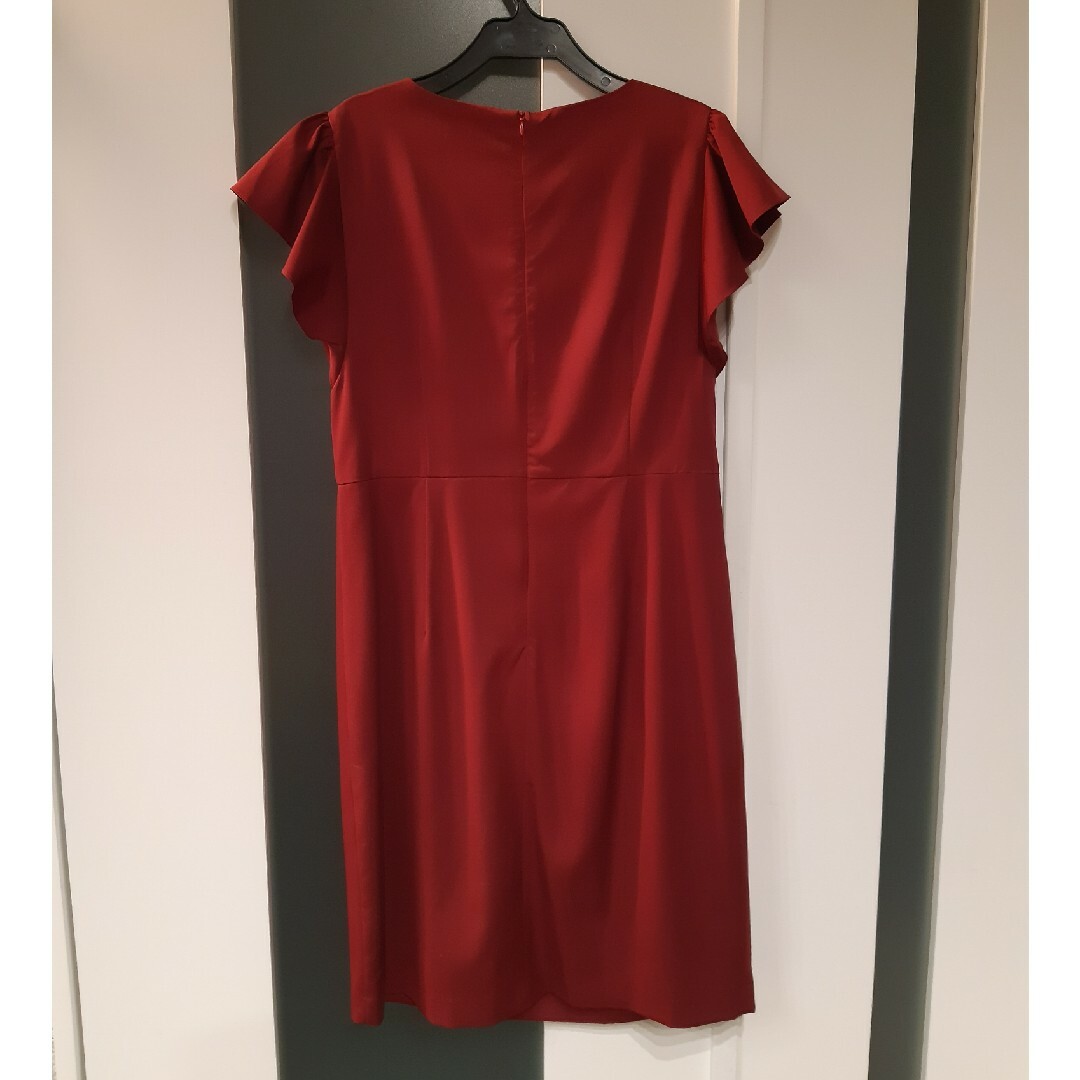 【843様専用】パーティードレス　赤 レディースのフォーマル/ドレス(ミディアムドレス)の商品写真