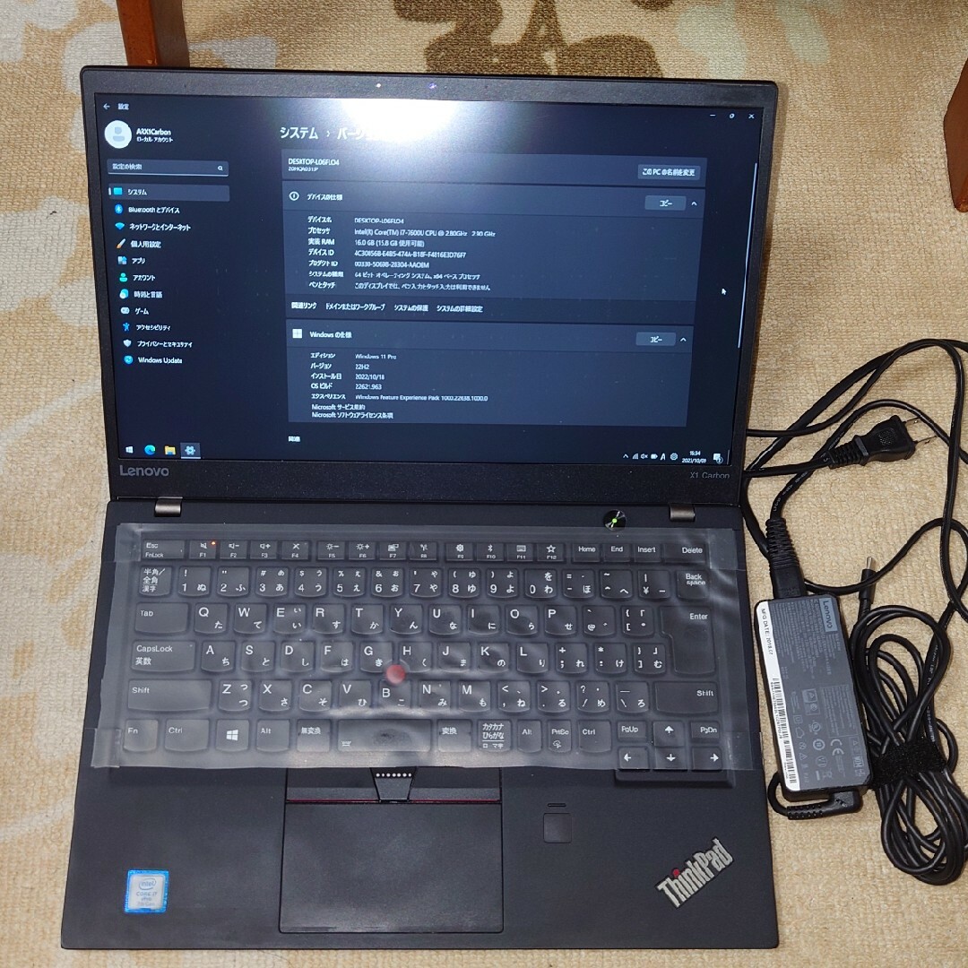 Lenovo ThinkPad X1 Carbon  16GB SSD512GB