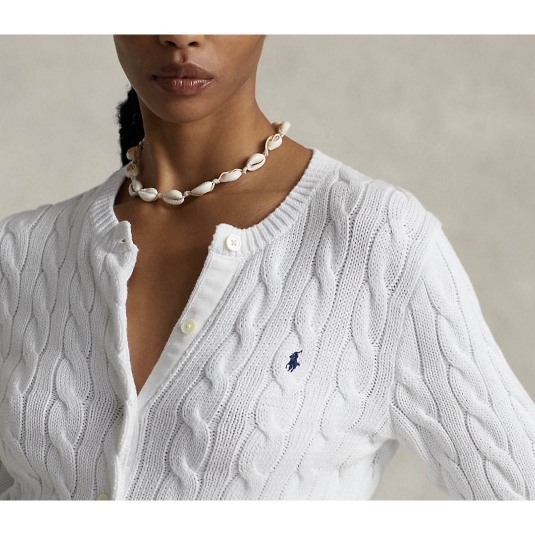 RALPH LAUREN ラルフローレン ケーブルニットコットンカーディガン新品