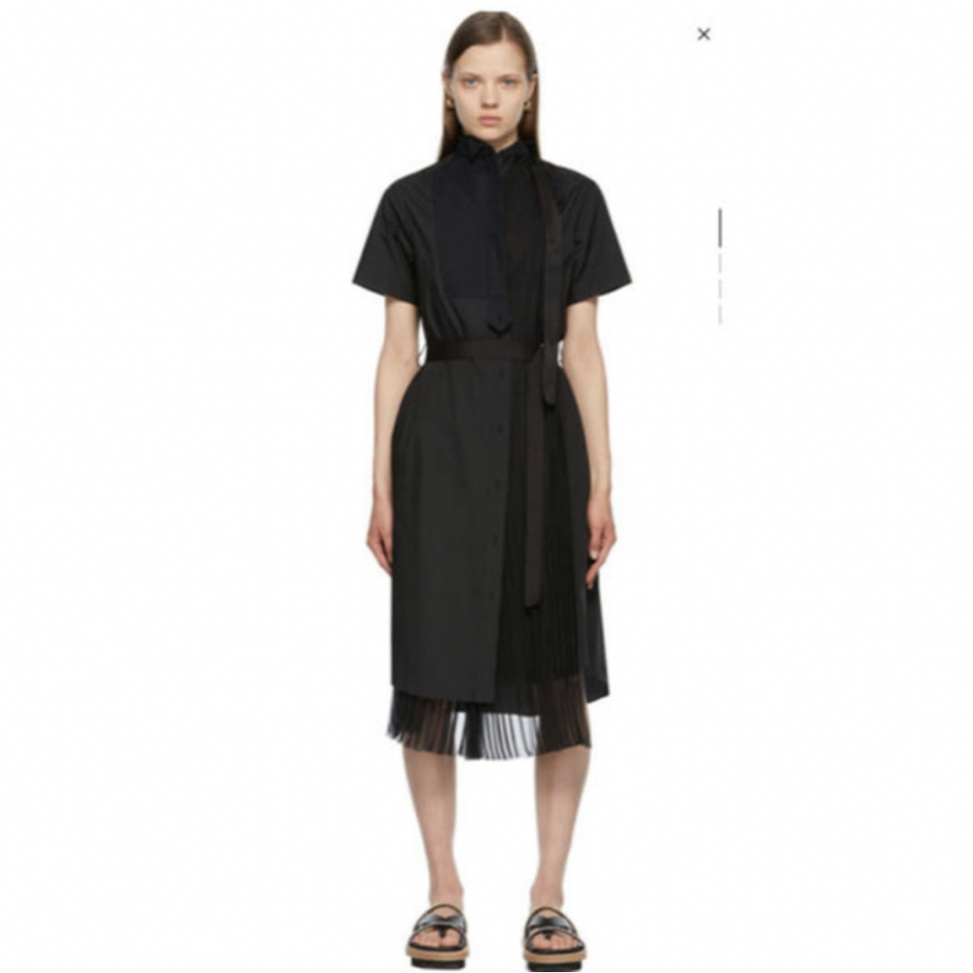 Sacai コットンポプリンワンピース サイズ2 - ロングワンピース/マキシ