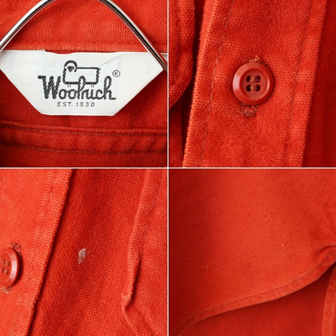 WOOLRICH(ウールリッチ)の70s80s USA Woolrichシャモアクロスシャツ レッドML aw20 メンズのトップス(シャツ)の商品写真