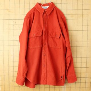 ウールリッチ(WOOLRICH)の70s80s USA Woolrichシャモアクロスシャツ レッドML aw20(シャツ)