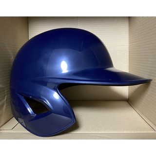 ゼット(ZETT)の軟式左打者用片耳ヘルメット　ネイビーXO（61〜62cm）(防具)