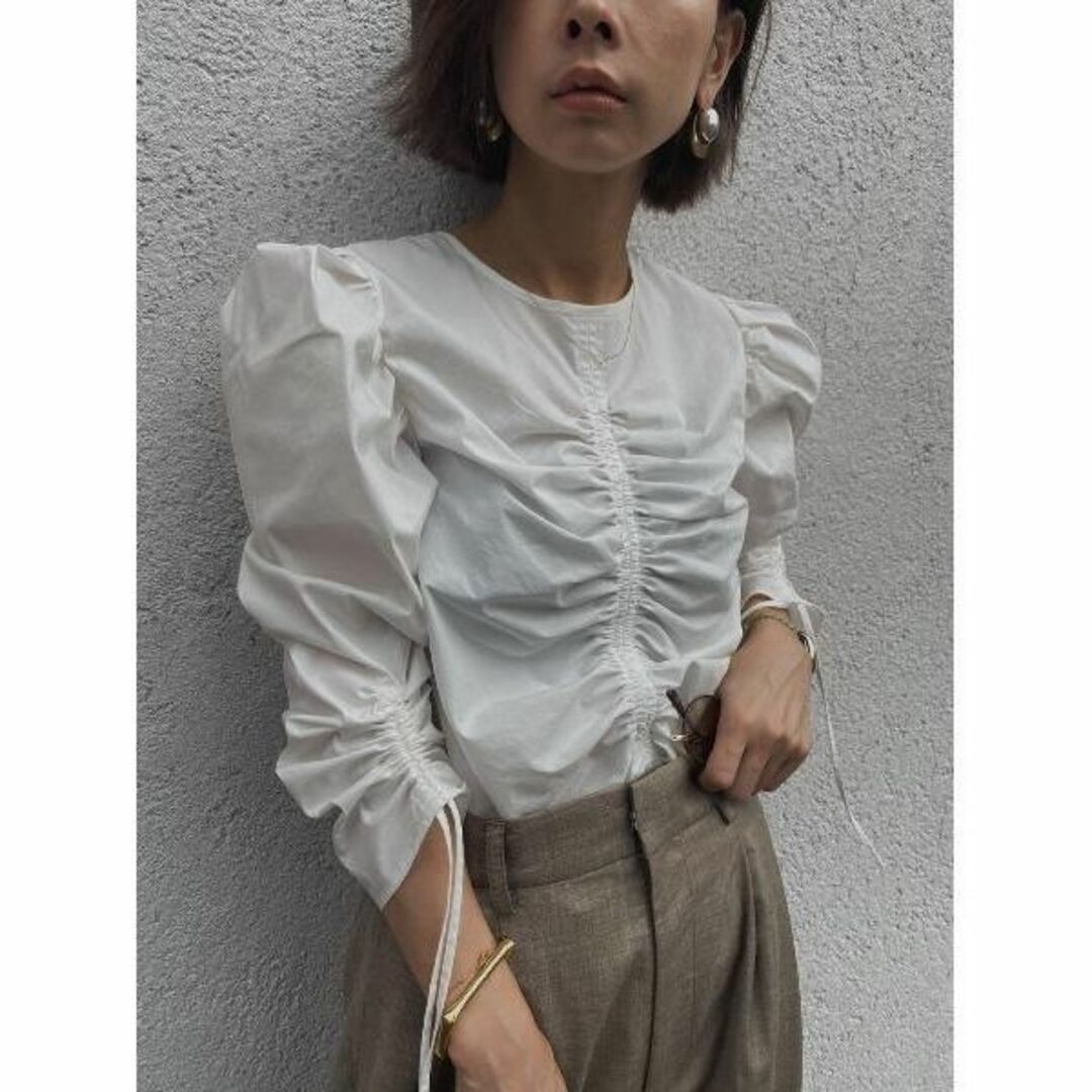 Ameri VINTAGE(アメリヴィンテージ)の新品 AMERI 2WAY LADY FISHBONE MINI BLOUSE レディースのトップス(シャツ/ブラウス(長袖/七分))の商品写真