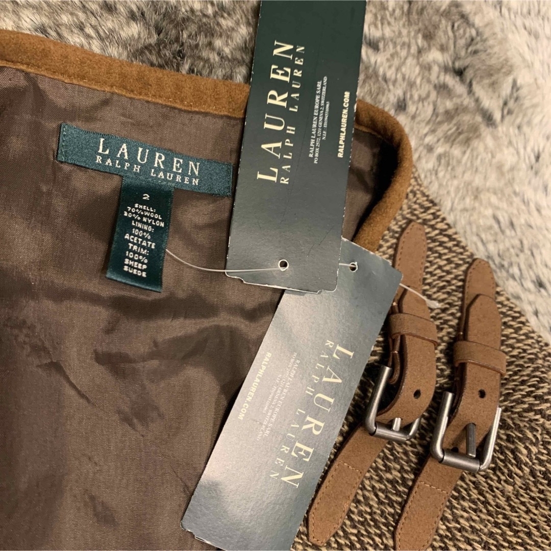 Ralph Lauren(ラルフローレン)の新品タグ付き　ローレンラルフローレン　ツイードニットスカート　サイズ2 レディースのスカート(ひざ丈スカート)の商品写真