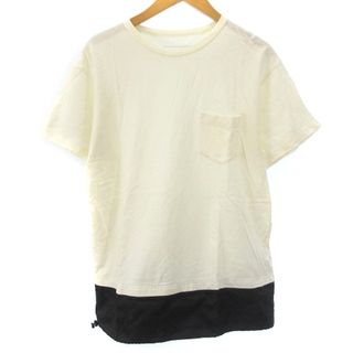 ソフネット(SOPHNET.)のソフネット Tシャツ カットソー 半袖 ペイズリー ホワイト ブラック M(Tシャツ/カットソー(半袖/袖なし))