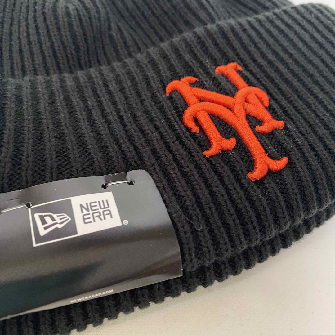 海外限定 NEW ERA NY メッツ ニット帽 ビーニー ブラック