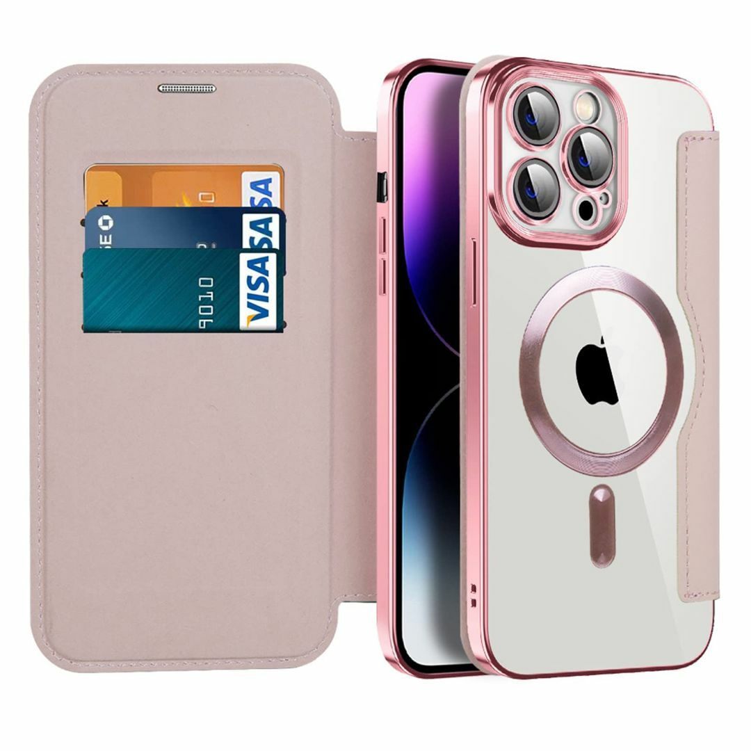 【サイズ:iPhone14_色:ピンク】いphone14 ケース 手帳型 Mag