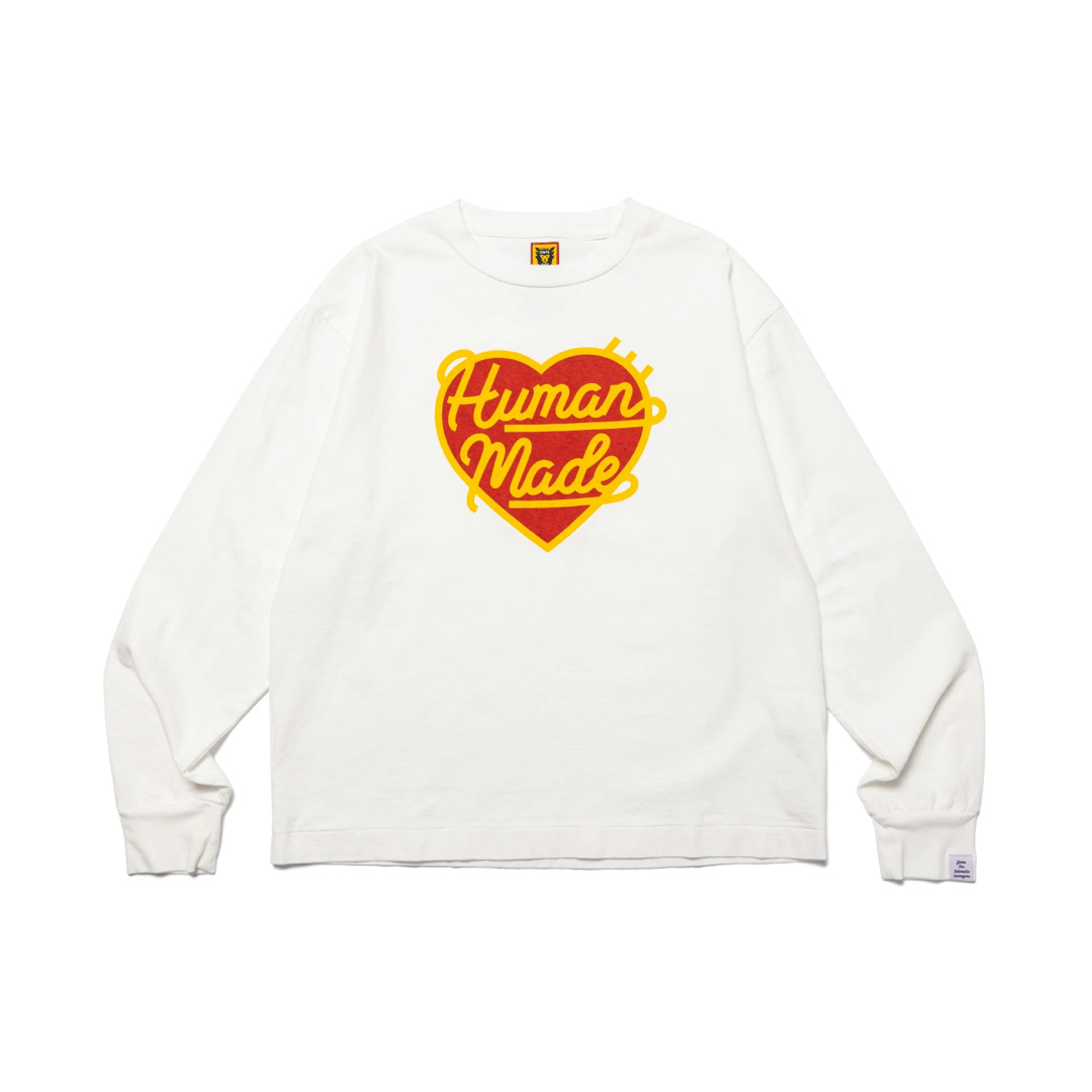 ホワイトサイズHUMAN MADE GRAPHIC L/S Tシャツ #4 ハート Sサイズ