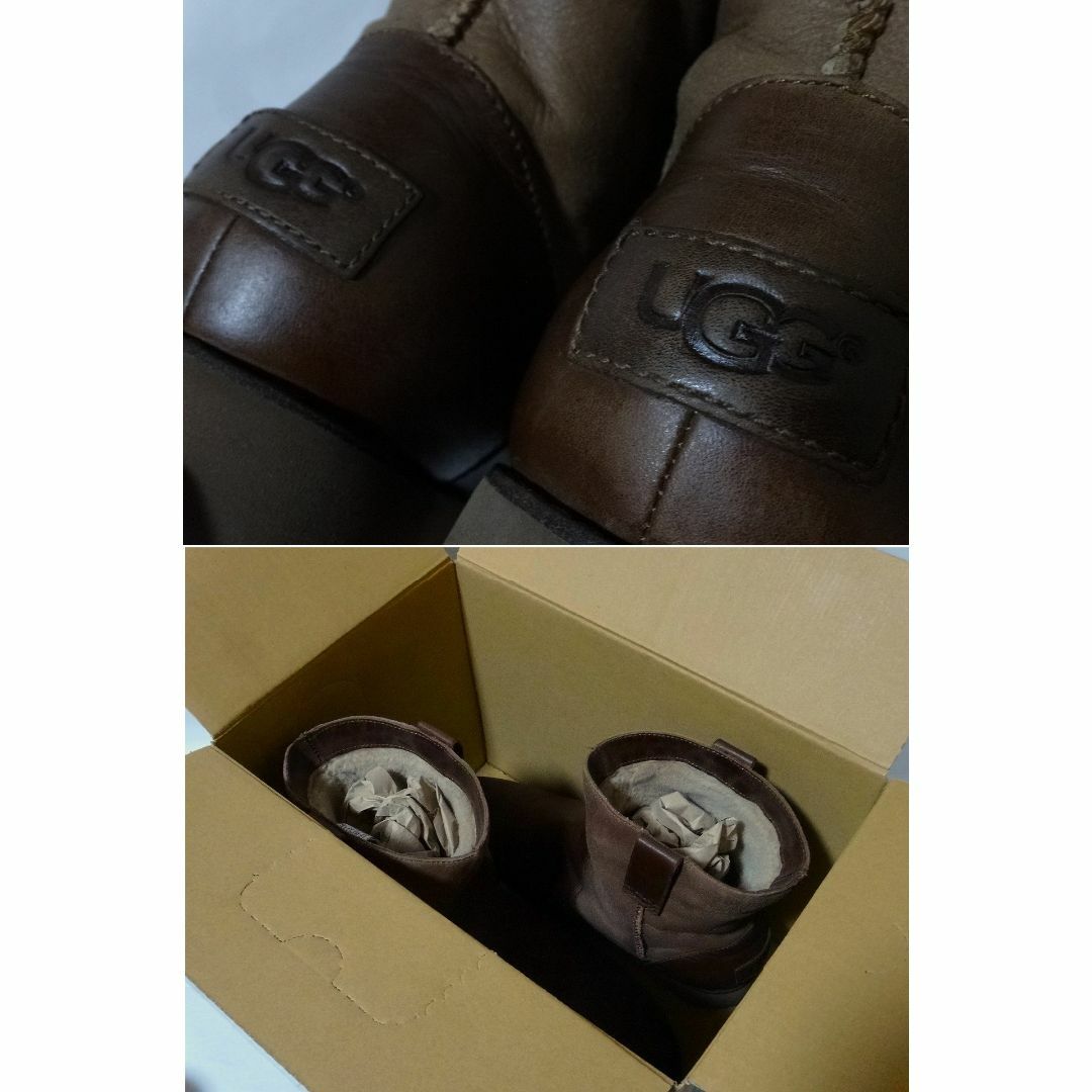 送料込 美品★UGG レザー ムートンブーツ 26cm　1013156★アグ