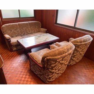 カリモク家具 - カリモク 金華山 応接 ソファー テーブル4点セットの