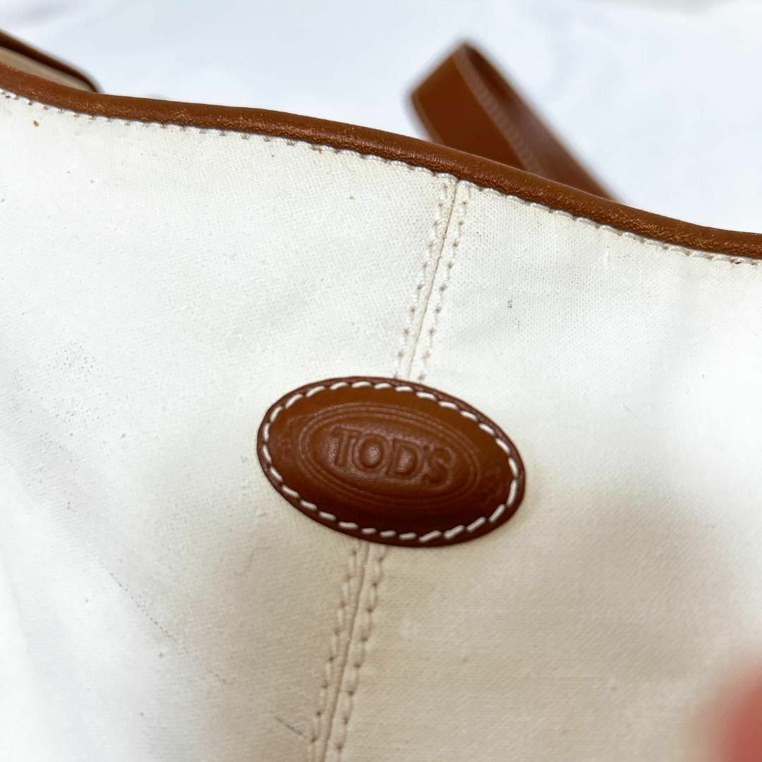 レア✨TOD'S トッズセミショルダーバッグトートバッグ ホワイト白 7