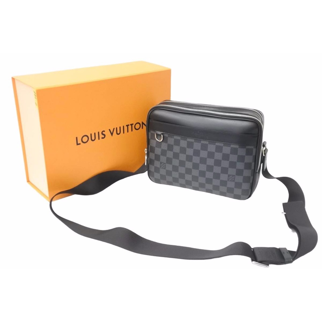 外側極美品 LOUIS VUITTON トロカデロ メッセンジャー PM ショルダーバッグ ダミエ グラフィット N40087  55224