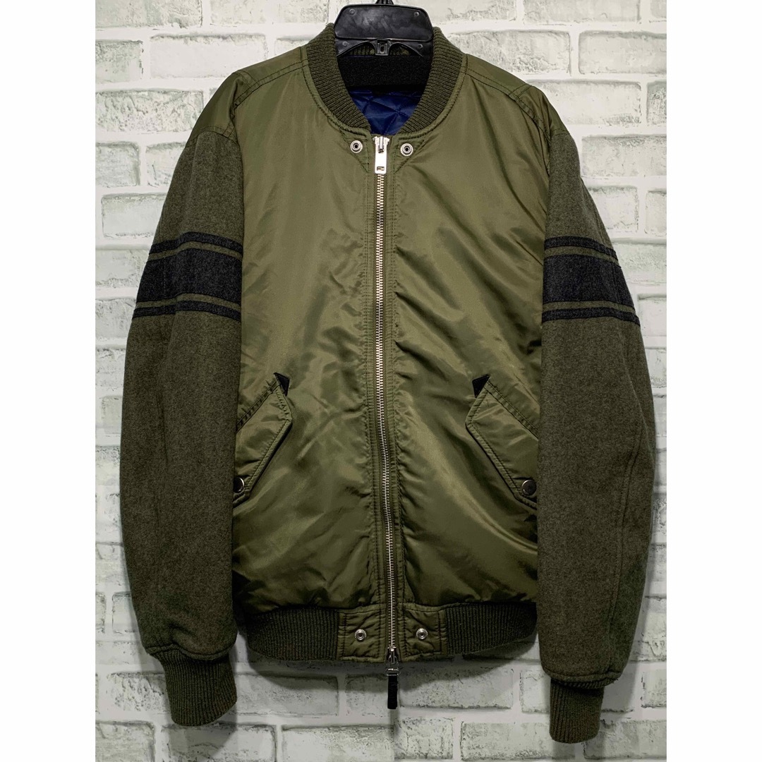 美品　DIESEL ディーゼル　異素材　切替　MA-1ジャケット/アウター