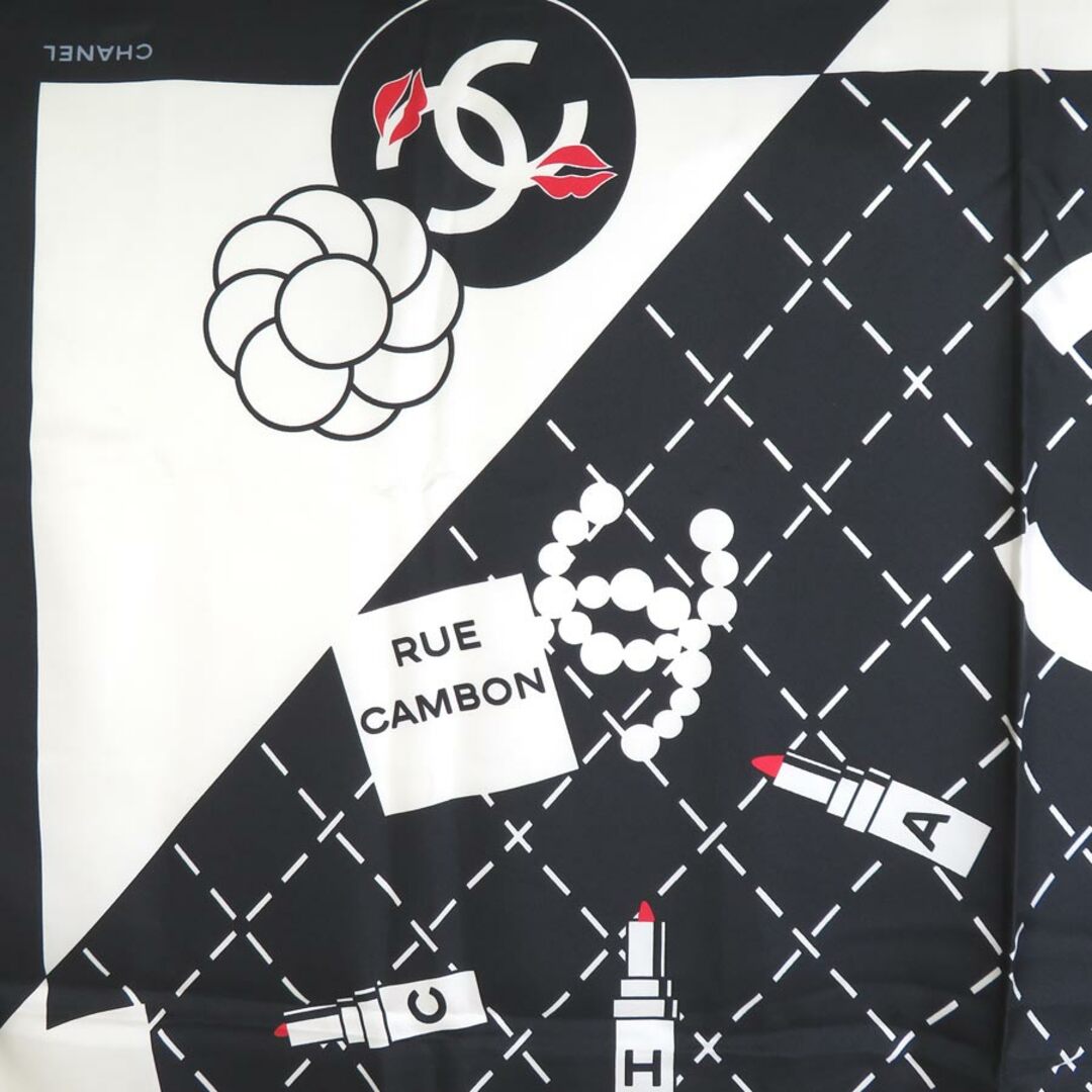 CHANEL - シャネル CHANEL スカーフ ココマーク カメリア ルージュ