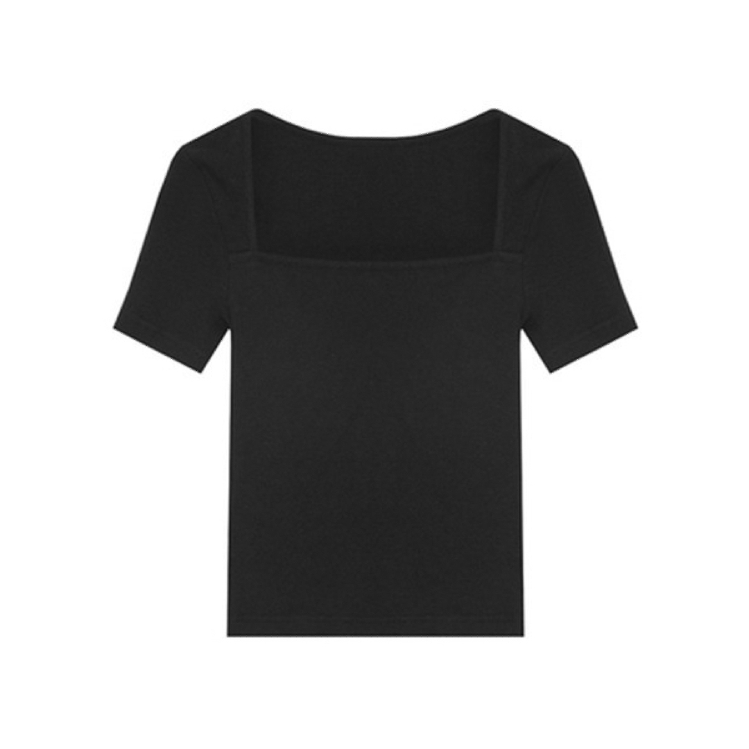  Fano Studios スクエアネックリブTシャツ  レディースのトップス(Tシャツ(半袖/袖なし))の商品写真