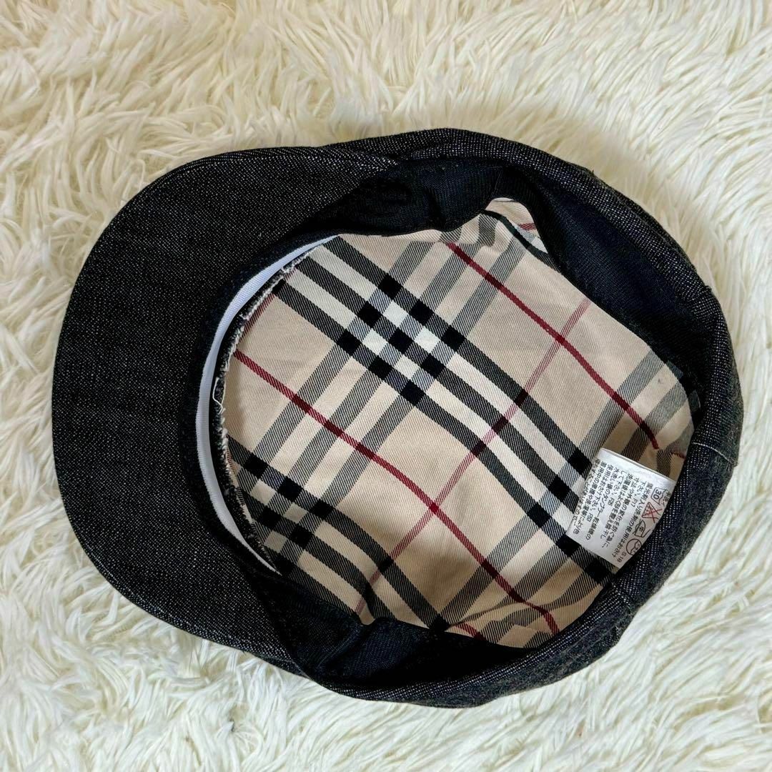 美品】Burberry バーバリー 帽子 ハンチング ノバチェック グレー-