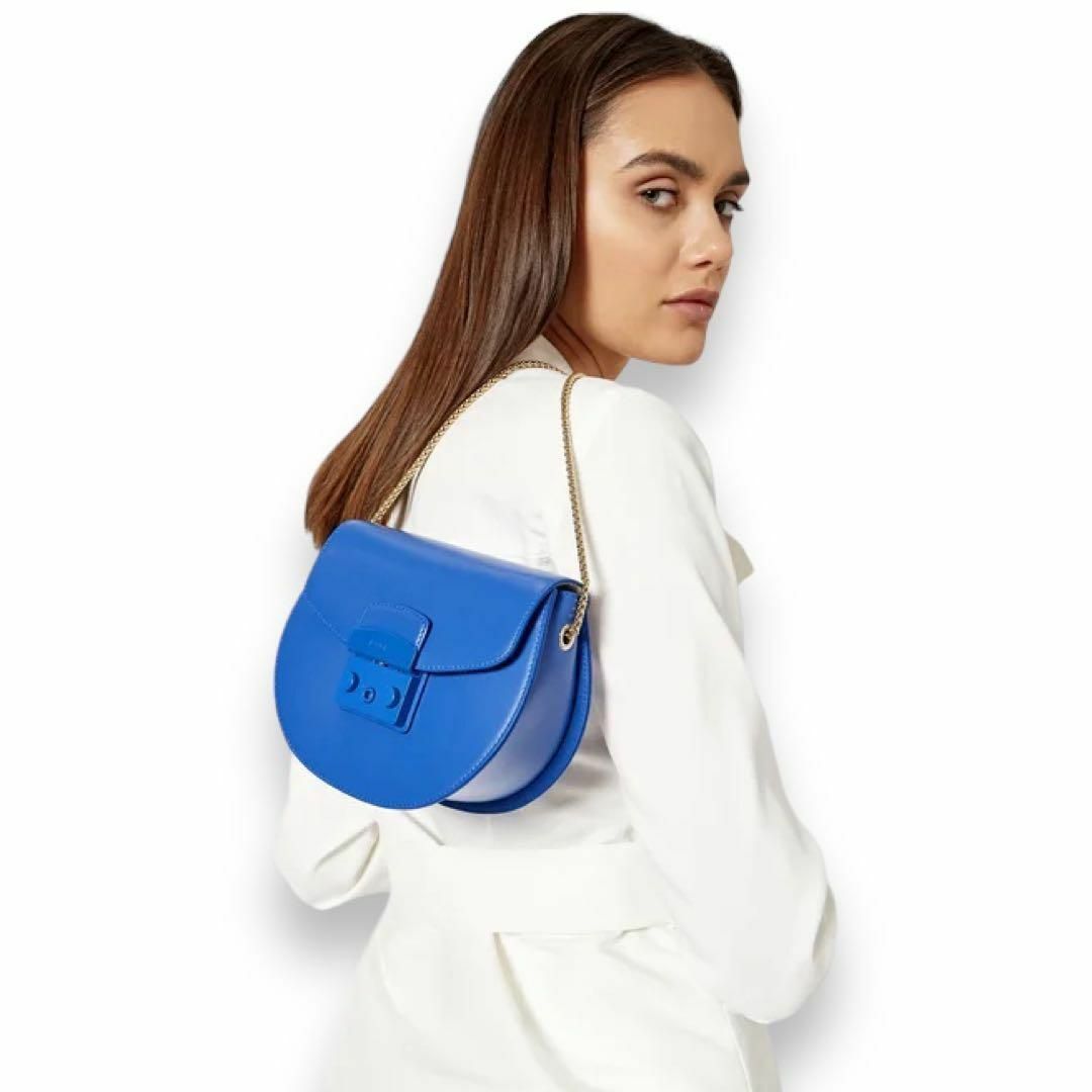 【美品】 FURLA フルラ 青 メトロポリス ショルダーバッグ ポシェット | フリマアプリ ラクマ