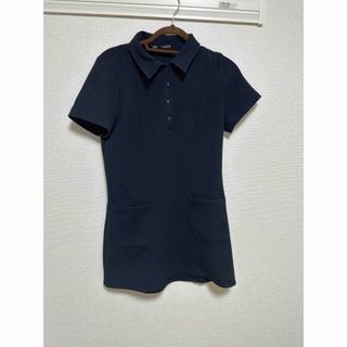 ザラ(ZARA)のZARA ポロ　ミニワンピース【M】(ひざ丈ワンピース)