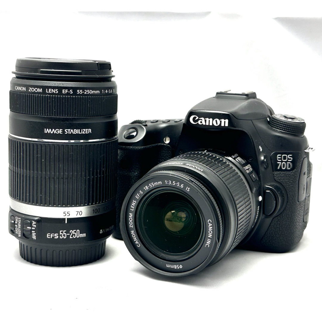 Canon EOS 70D Wレンズセット♪ Wifi付き♪入門機に♪の通販 by