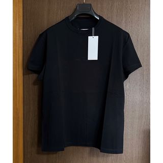 マルタンマルジェラ(Maison Martin Margiela)の黒S新品 メゾン マルジェラ リバースロゴ Tシャツ 半袖 オール ブラック(Tシャツ/カットソー(半袖/袖なし))