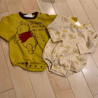 クマノプーサン(くまのプーさん)の⭐︎新品　くまのプーさん　プーさん　ロンパース  70 2点セット(ロンパース)