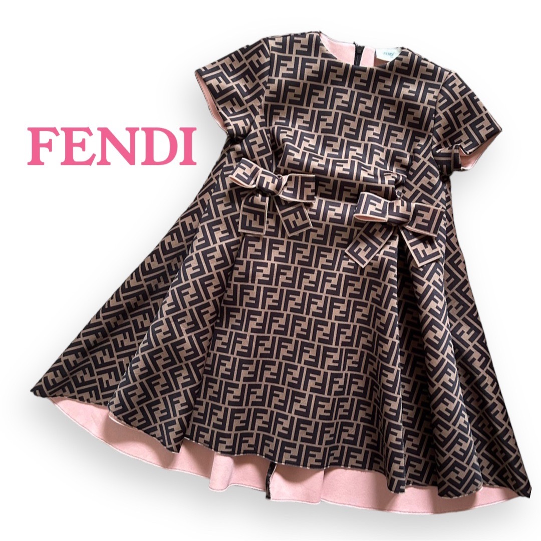 フェンディ★KIDS★ロゴリボンドレス ワンピース　FENDIワンピース