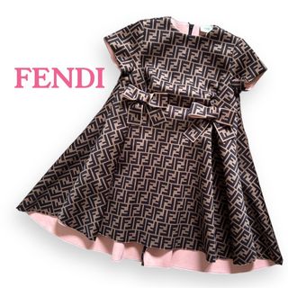 FENDI KIDS☆フェンディバッグプリントコットンドレス 春夏21 10歳用