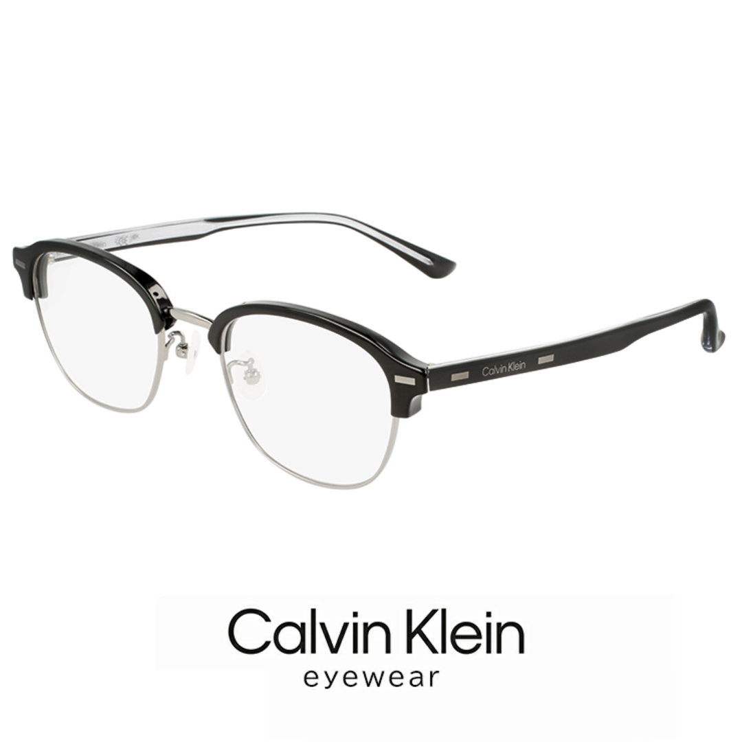 Calvin Klein(カルバンクライン)の【新品】 メンズ カルバンクライン メガネ ck23122lb-001 50mm calvin klein 眼鏡 男性用 めがね チタン メタル フレーム ブロー 型 タイプ 黒縁 黒ぶち ブラック メンズのファッション小物(サングラス/メガネ)の商品写真